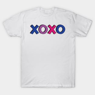 Hugs and Kisses - XOXO - Bi Pride Valentines T-Shirt